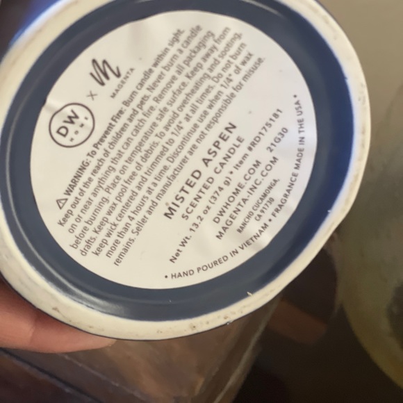 Rae Dunn farmhouse style blue ceramic jar candle PICK 1- EXPLORE or CAMPING - Picture 3 of 6